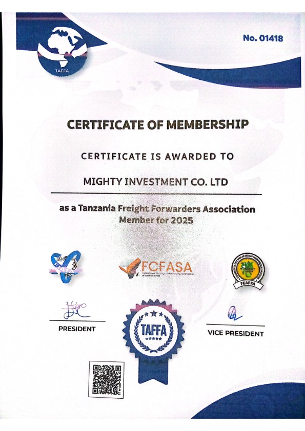 Certificate of Membership — scanned certificate